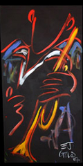 Monumental Painting -- Hornin' In Again -- by E.J. Gold