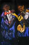 E.J. Gold's highly provenanced JazzArt &reg; painting, Two Jazzmen