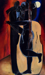 graphic of painting Dancing with the Muse by Grace Kelly Rivera