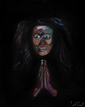 Photo of painting of Swamini Turiyasangitananda - Alice Coltrane - by Leila Currah