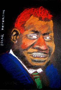 graphic of Oscar Peterson painting by Aviko