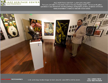 panoramic photo of Lush Life Gallery Cool City ... Hot Jazz Show