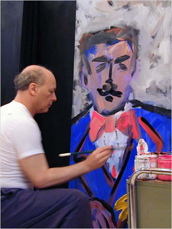 E.J. Gold in his studio