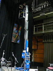 Photo of JazzArt installation at Lionel Loueke concert at Mondavi Center for the Performing Arts