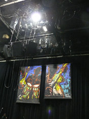 Photo of JazzArt installation at Lionel Loueke concert at Mondavi Center for the Performing Arts