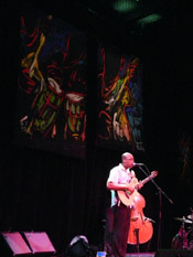 Photo of JazzArt installation at Lionel Loueke concert at Mondavi Center for the Performing Arts