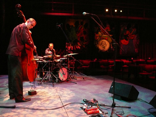 Photo of JazzArt installation at the Lionel Loueke concert at Mondavi Center for the Performing Arts