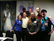 Photo of JazzArt installation at Lionel Loueke concert at Mondavi Center for the Performing Arts