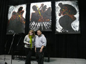 Photo of JazzArt installation at Jenny Scheinman concert at Mondavi Center for the Performing Arts