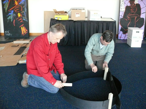 Photo of JazzArt installation at the Jenny Scheinman concert at Mondavi Center for the Performing Arts