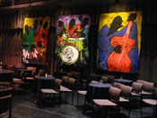 Photo of JazzArt installation at JennyScheinman concert at Mondavi Center for the Performing Arts
