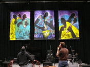 Photo of JazzArt installation at Miguel Zenon concert at Mondavi Center for the Performing Arts