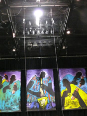 Photo of JazzArt installation at Miguel Zenon concert at Mondavi Center for the Performing Arts