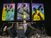 Photo of JazzArt installation at Miguel Zenon concert at Mondavi Center for the Performing Arts