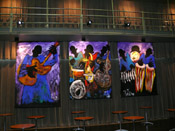 Photo of JazzArt installation at Miguel Zenon concert at Mondavi Center for the Performing Arts