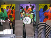 Photo of JazzArt installation at Miguel Zenon concert at Mondavi Center for the Performing Arts