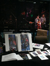 Photo of JazzArt installation at Miguel Zenon concert at Mondavi Center for the Performing Arts