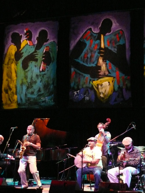 Photo of JazzArt installation at Miguel Zenon concert at Mondavi Center for the Performing Arts