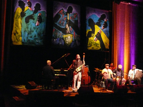 Photo of JazzArt installation at Miguel Zenon concert at Mondavi Center for the Performing Arts