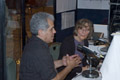 ..HEI's David Franco and Beverly Korenwaser at WBGO FM Jazz Radio Station in New York City being interviewed about JazzArt ® during the 2006 IAJE Conference.