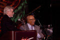 ..IAJE President David Caffe presenting Clark Terry with IAJE President's Award.