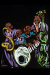 JazzArt  Painting -- To Bop or Not to Bop -- by E.J. Gold