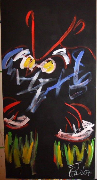 New 2008 JazzArt ® 36x72 Monumental, Untitled by E.J. Gold