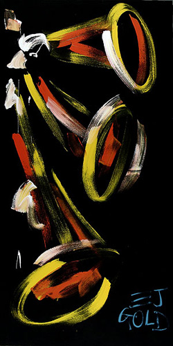 JazzArt ® Monumental A Horn, A Horn & Another Horn by E.J. Gold